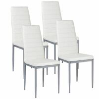 Set of 4 PU Leather Dining Chairs