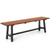 VINGLI 63W Outdoor Wooden Bench