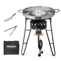 ROVSUN 23" Concave Comal Set with 80,000 BTU Propane Stove