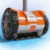 VINGLI Automatic Suction Side Pool Cleaner for Inground Pools 40ft Hose Vacuum with Powerful Wall Climbing (Orange and Gray)