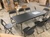 6ft Folding Dining Table w/ 10 Folding Chairs - 2