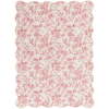 Mainstays Pink Floral Faux Fur Scalloped Indoor Area Rug, 4 ft x 5 ft 6 in