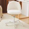 VINGLI Candy Chair Teddy Armless with Wheels and Lumbar Support