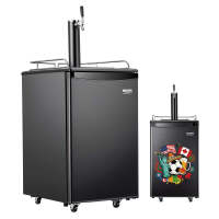 ROVSUN 5.4 Cu.Ft. Single Tap Kegerator Beer Dispenser Black