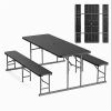 VINGLI Folding Picnic Table and Bench Set