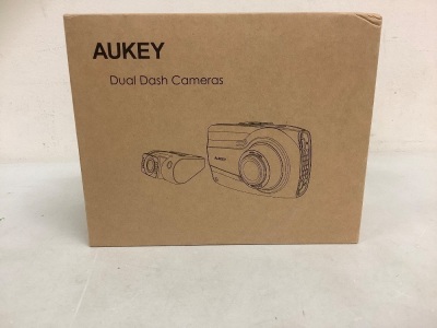 Aukey Dual Dash Cameras, Powers Up, E-Commerce Return, Sold as is