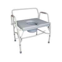 DMI Drop-Arm Bedside Commode, Extra-Wide Seat Portable Toilet Chair with Bucket, 500 lb Weight Capacity