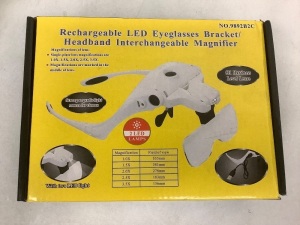 LED Magnifier Eyeglasses Headband, Works, E-Commerce Return, Sold as is 