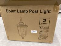 Solar Lamp Post Light, 2 Pack