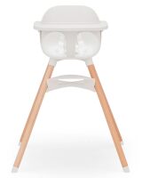 Lalo The Chair 3-in-1 Convertible High Chair for Babies and Toddlers Baby High Chair with 5-Point Safety Harness, Adjustable Footrest, Dishwasher Safe Tray, Non-Toxic Plastic, Coconut