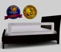 ComfyBumpy 59 inch Extra Long Toddler Bed Rail Guard for Kids Adjustable Gray XL