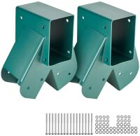 VEVOR A-Frame Swing Set Brackets, Heavy Duty Carbon Steel, Mounting Hardware, for 4 x 4 Legs and 4 x 6 Beam, Green