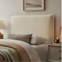 Modway Camille Twin Size Upholstered Linen Blend Headboard with Removable Slipcover in Linen