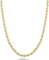 Miabella 18K Gold Plated 925 Sterling Silver Rope Chain