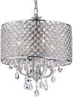 &nbsp;Crystal Drum Shade Chandelier