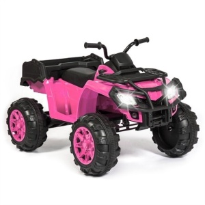 12V Kids Powered ATV Quad 4-Wheel Ride On Car w/ 2 Speeds, Spring Suspension, MP3, Storage 