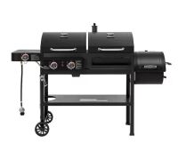 Royal Gourmet 2-Burner Propane Gas and Charcoal Combo Grill with Offset Smoker Side Burner in Black