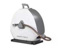 Giraffe Tools Ground-Mounted Retractable Hose Reel-1/2 in.-82 ft. Light Grey