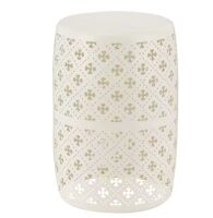 Hampton Bay Chalk Metal Outdoor Patio Garden Stool