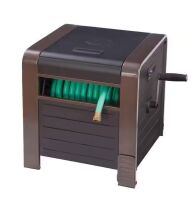 LIBERTY GARDEN 200 ft. Bronze Steel Elegant Hose Box Garden Hose Reel
