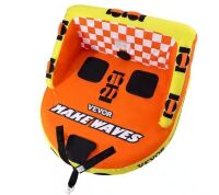 VEVOR Inflatable Towable Tube for Boating 1-2 Riders with Deck Seats and Backrest, 340 lbs.