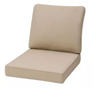 Shop Pellebant 27.6 in. x 24.4 in. 1-Piece Outdoor Deep Seat Cushion for Patio Sofa and Couch in Beige