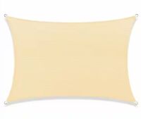 COLOURTREE 15 ft. x 18 ft. 190 GSM Beige Rectangle Sun Shade Sail Screen Canopy