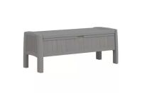 Suncast Dove Gray Plastic Outdoor Bench with Storage