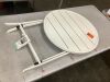 StyleWell White Round Metal Folding Outdoor Bistro Table - 2