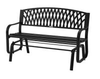 Hampton Bay Flintridge Black Outdoor Patio Glider