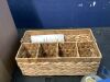 Handwoven Silverware Organizer w/ Handle, 5 Compartments - 2