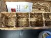 Handwoven Silverware Organizer w/ Handle, 5 Compartments - 3
