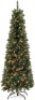 7.5ft Pre-Lit Hinged Fir Artificial Pencil Christmas Tree w/ 350 Warm White Lights, Foldable Stand&nbsp;