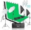 Emart 2000W Photography Video Studio Lighting Kit, Softbox Umbrella Continuous Photo Lighting, 8.5 x 10 Feet Backdrop Stand Support System, 3 Muslin Backdrops. Appears New&nbsp;