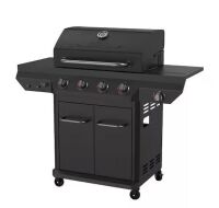 Nexgrill 4-Burner with Side Burner Propane Gas Grill in Graphite Black