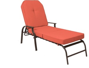 Outdoor Chaise Lounge Chair w/ Cushion