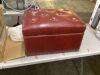 Convenience Concepts Designs4Comfort 5th Avenue Burgundy Faux Leather Storage Ottoman - 2
