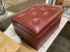 Convenience Concepts Designs4Comfort 5th Avenue Burgundy Faux Leather Storage Ottoman - 3