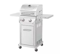 Nexgrill 2 Burner Stainless Steel Propane Gas Grill with Folding Side Shelves