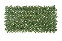 Vigoro 36 in. Green Artificial PVC Expandable Trellis 36 in. x 72 in. Chestnut Leaves