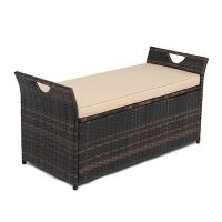 VINGLI 40 Gallon Outdoor Storage Bench with Cushion