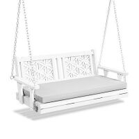 VINGLI 4.5 FT Outdoor Porch Swing with Cushions Eternal Flower Pattern Design Heavy Duty 880 LBS