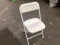 Whtie Plastic Folding Chairs, 10 pc