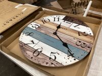 24" Woodgrain Shiplap Wall Clock - Cracked