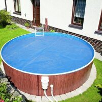 VINGLI 18-ft 16Mil Round Heavy Duty Solar Pool Cover for Above Ground Pool Blue