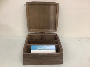 Small Walnut Wooden Stash Box, E-Commerce Return, Sold as is