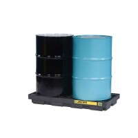 Justrite 2 Drum Accumulation Center, 24 Gallon Spill Capacity, EcoPolyBlend, No Drain