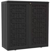 KINYING HDPE Maze Pattern Outdoor Storage Cabinet