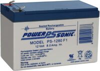PS-1280 F1 12 Volt 8 Amp Hour Rechargeable SLA Battery