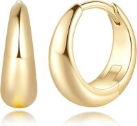 Gold Hoop Earrings for Women 14K Gold Earrings for Women